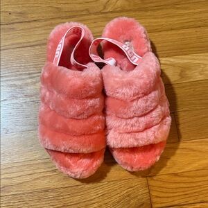 UGG Coral Fuzzy Slippers
